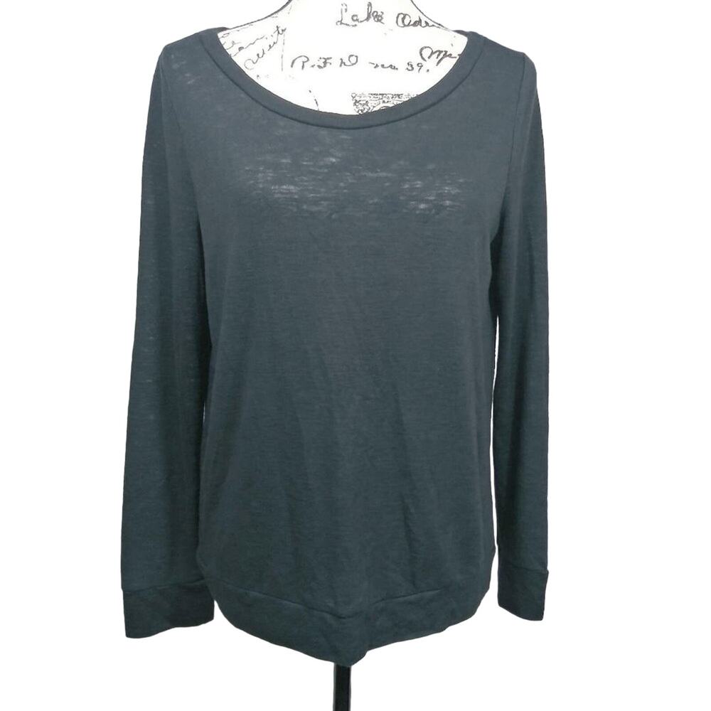 Victorias Secret Black Long Sleeve Lounge Shirt Size M